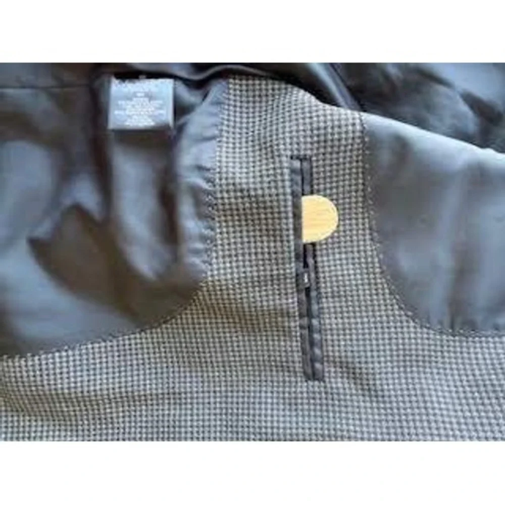 George Mens 42C Gray Houndstooth Blazer Three Button Sport Coat Jacket